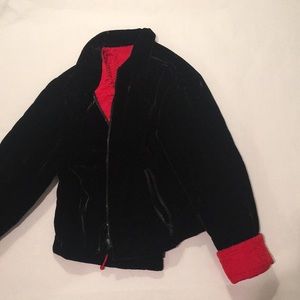 (SOLD) Reversible black velvet jacket